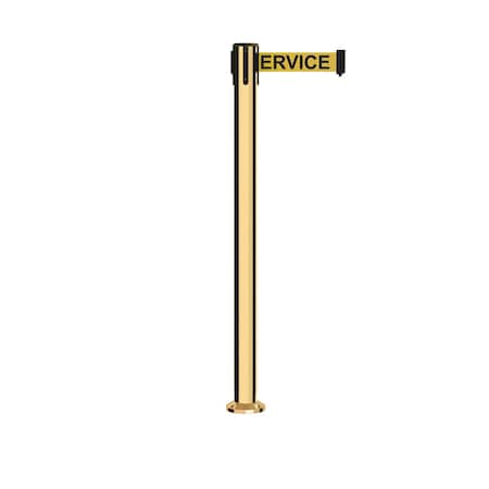 Stanchion Belt Barrier Fixed Base Pol.Brass Post 7.5ftOut Of... Belt